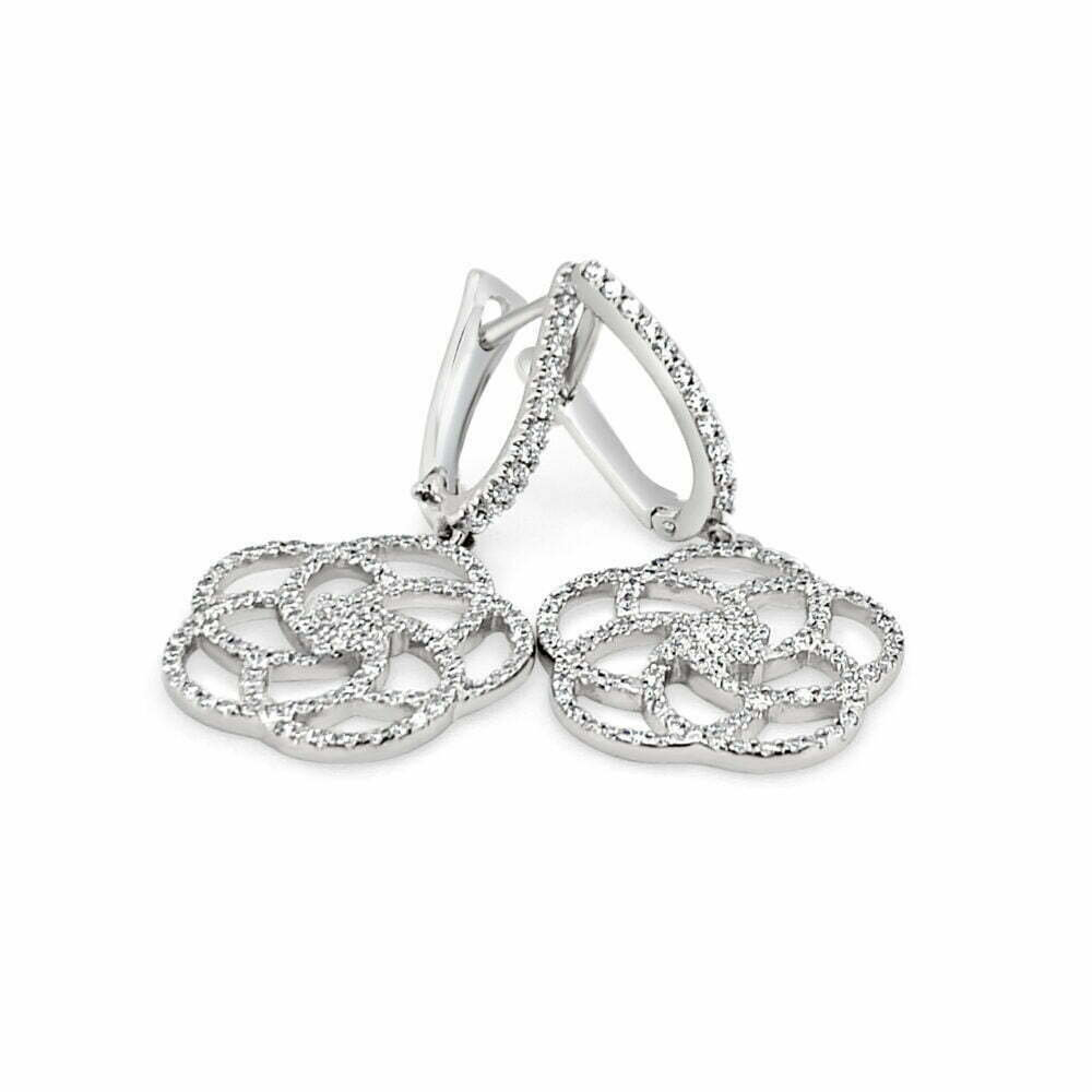 18k witgouden oorbellen 1.82 ct. diamanten