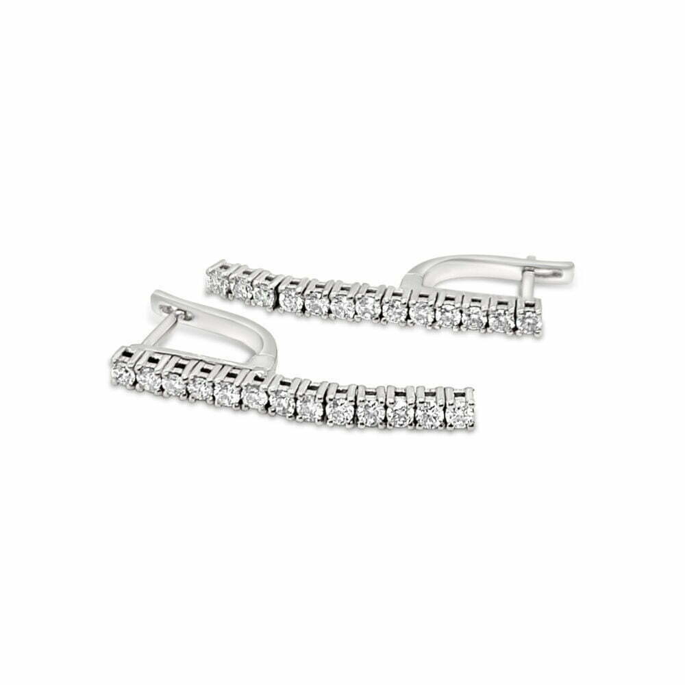 18k witgouden oorbellen 0.53 ct. diamanten