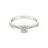 18k witgouden pavé solitaire ring 1.34 ct. diamanten