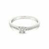 18k witgouden pavé solitaire ring 1.34 ct. diamanten - Afbeelding 2