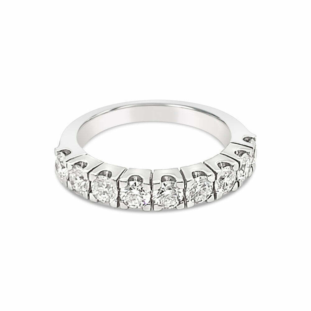 18k witgouden eternity ring 1.62 ct. diamanten - Afbeelding 2