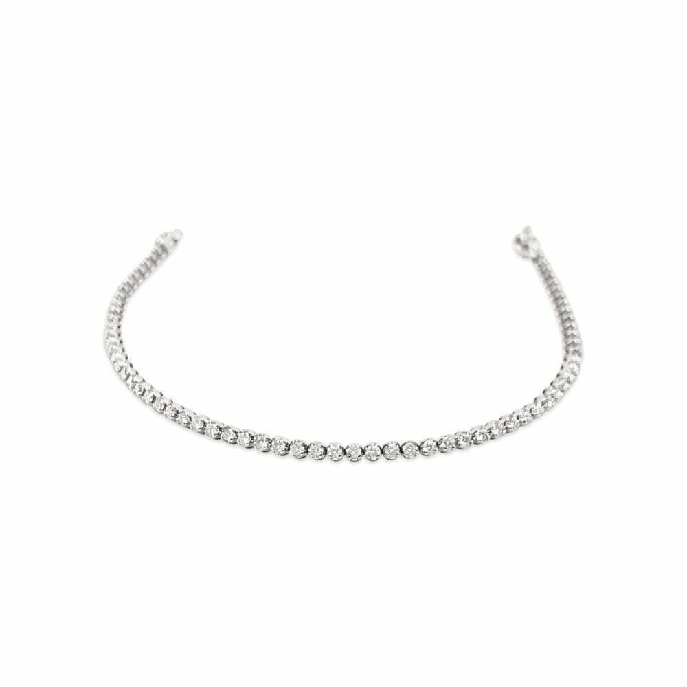 18k witgouden tennisarmband 2.48 ct diamanten