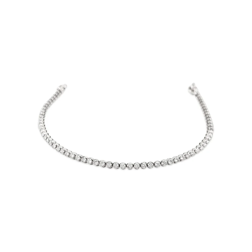 18k witgouden tennisarmband 2.48 ct diamanten