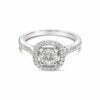 18k witgouden pavé solitaire ring 1.52 ct. diamanten - Afbeelding 2