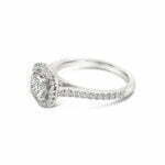 18k witgouden pavé solitaire ring 1.52 ct. diamanten