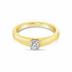 18k geel- en witgouden solitaire ring 1.00 ct. diamant