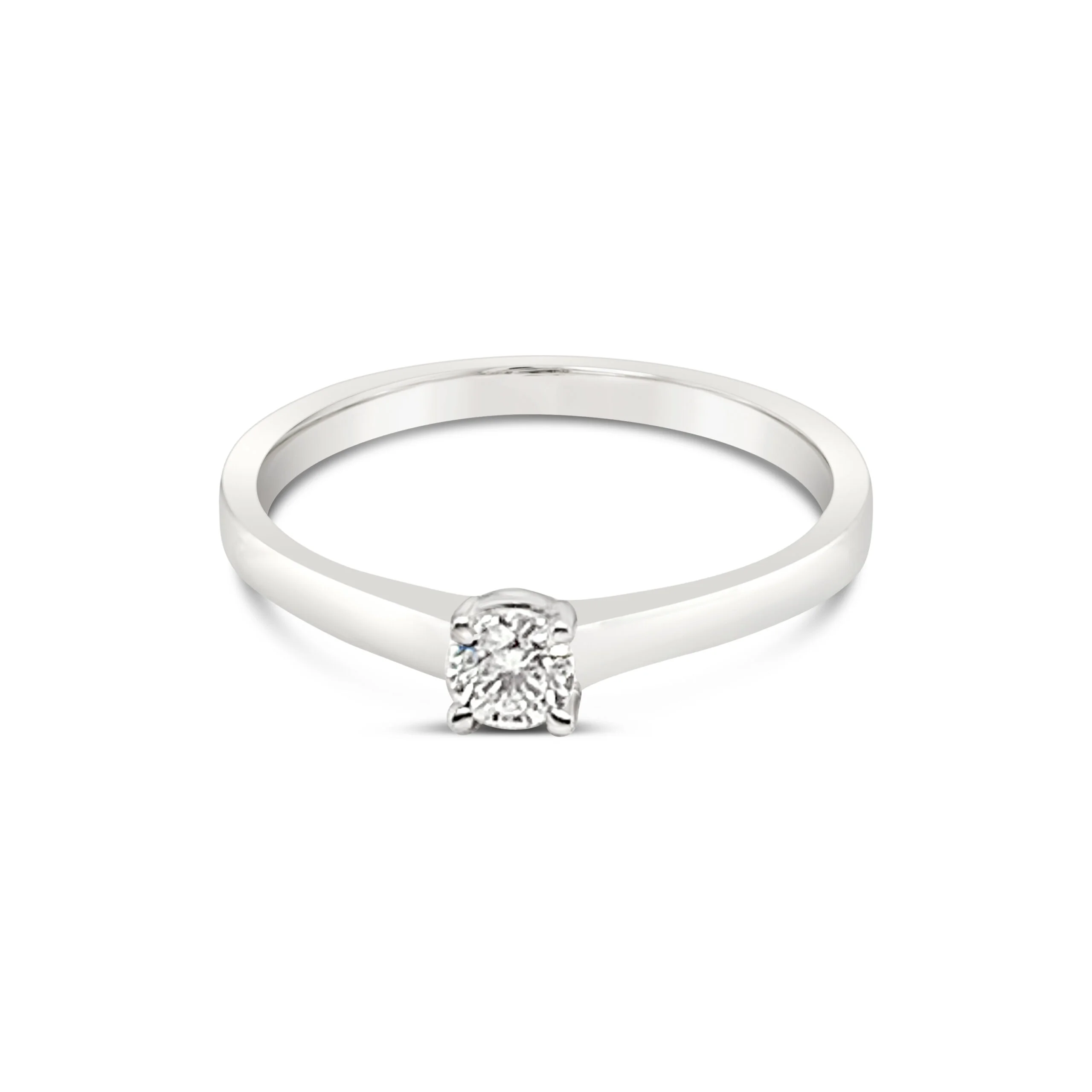 18k witgouden solitaire ring 0.81 ct. diamant