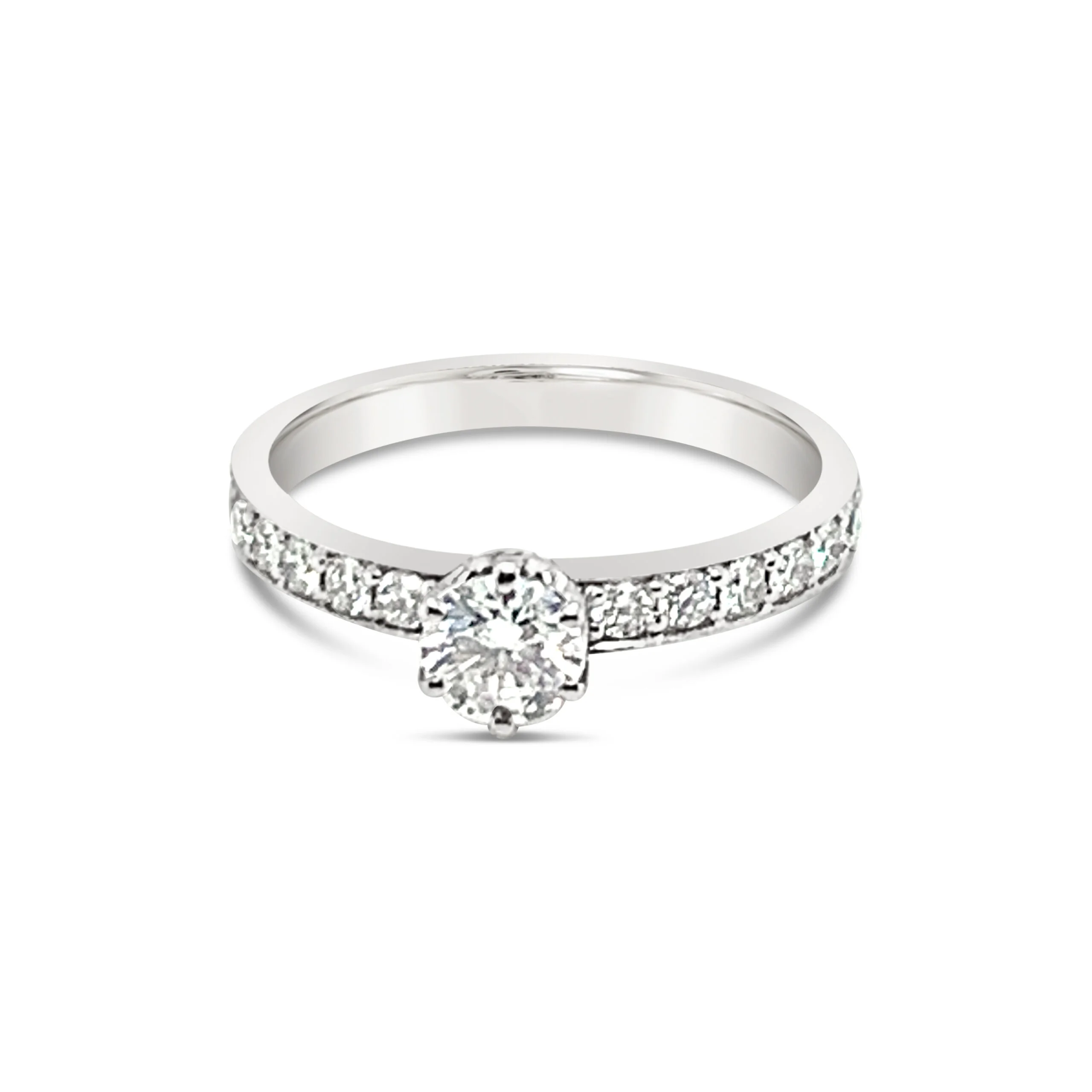 18k witgouden solitaire ring 1.30 ct. diamanten