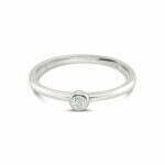 18k witgouden solitaire ring 0.20 ct. diamant