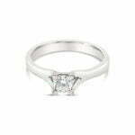 18k witgouden solitaire ring 0.51 ct. diamant