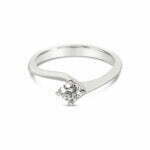 18k witgouden solitaire ring met 0.62 ct. diamant