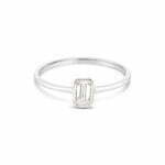 18k witgouden solitaire ring 0.31 ct. diamant